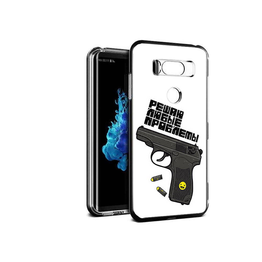 

Чехол MyPads Tocco для LG V30S пистолет против проблем, Прозрачный, Tocco