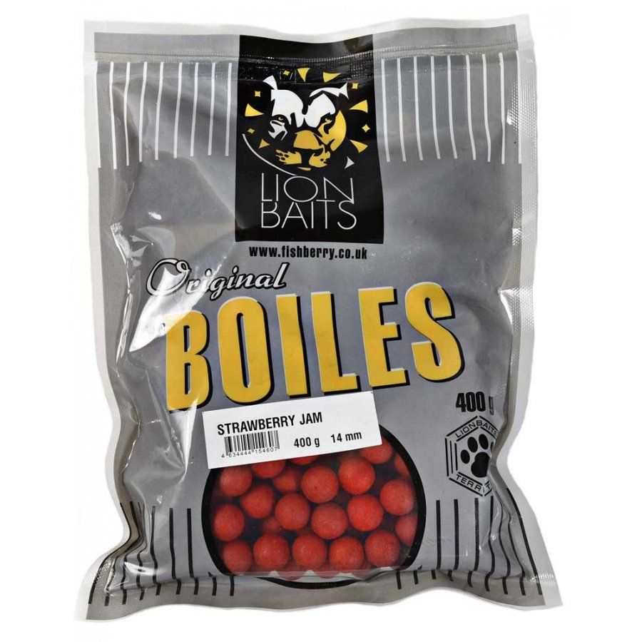 

LION BAITS бойлы тонущие ORIGINAL 14 мм Клубничный джем (Strawberry Jam) 400г
