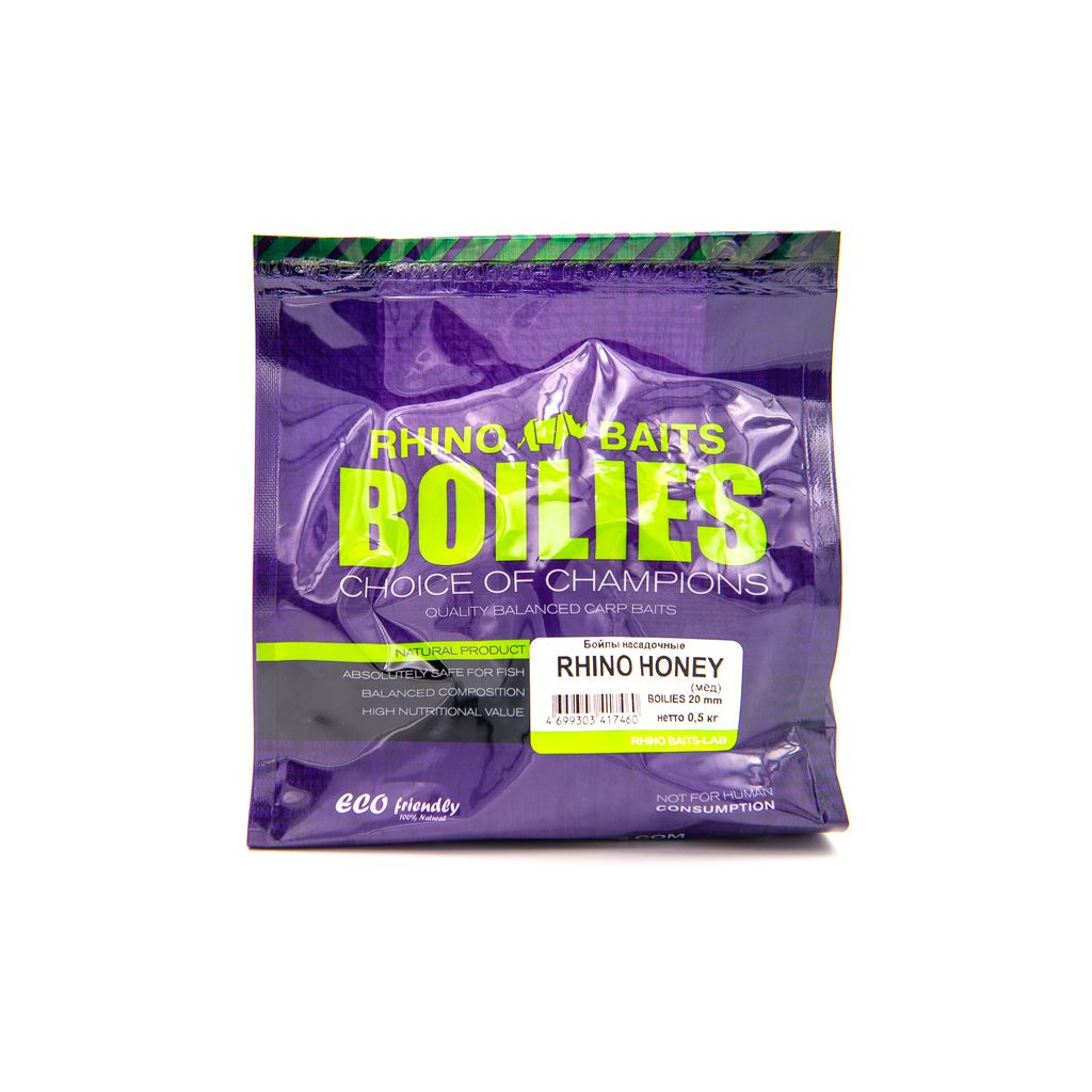 

Бойлы насадочные Rhino Baits Rhino Honey (мед), 20 мм, пакет 0,5 кг, Rhino Honey