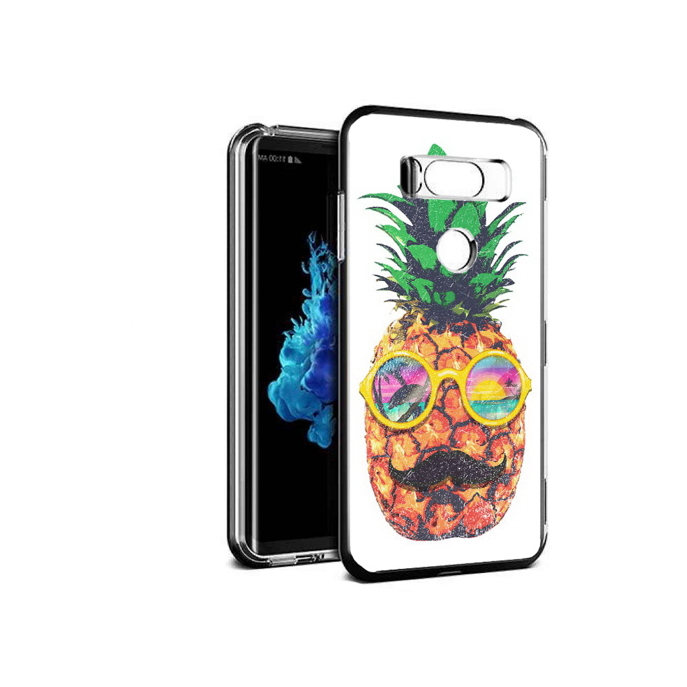 

Чехол MyPads Tocco для LG V30S прикольный ананас с лицом, Прозрачный, Tocco