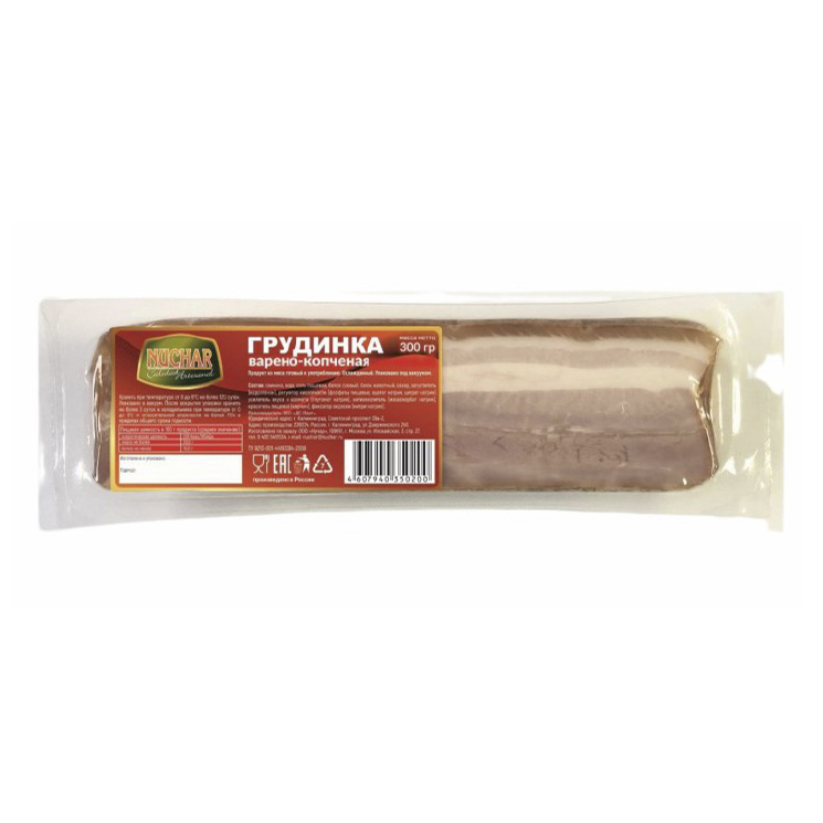 

Грудинка Nuchar варено-копченая 300 г