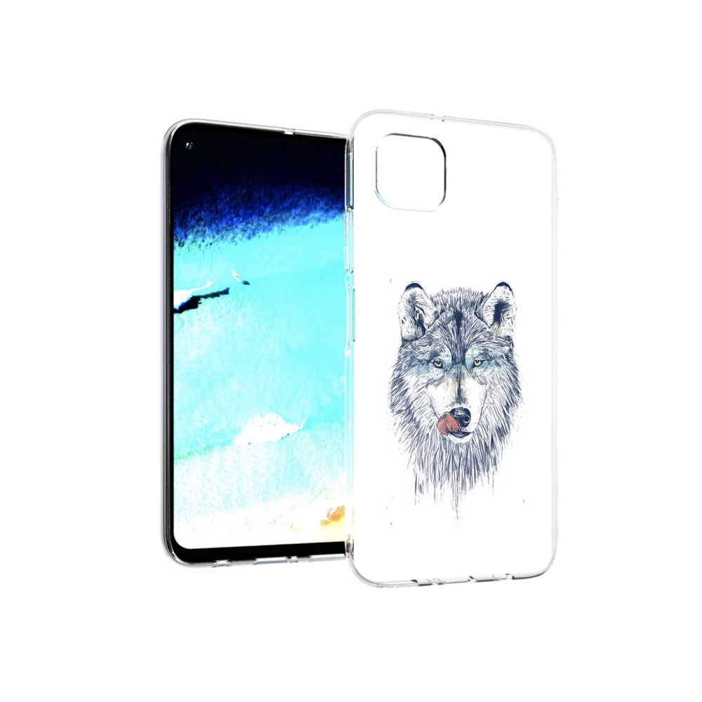 

Чехол MyPads Tocco для Huawei Nova 6 SE голодгый волк, Прозрачный, Tocco