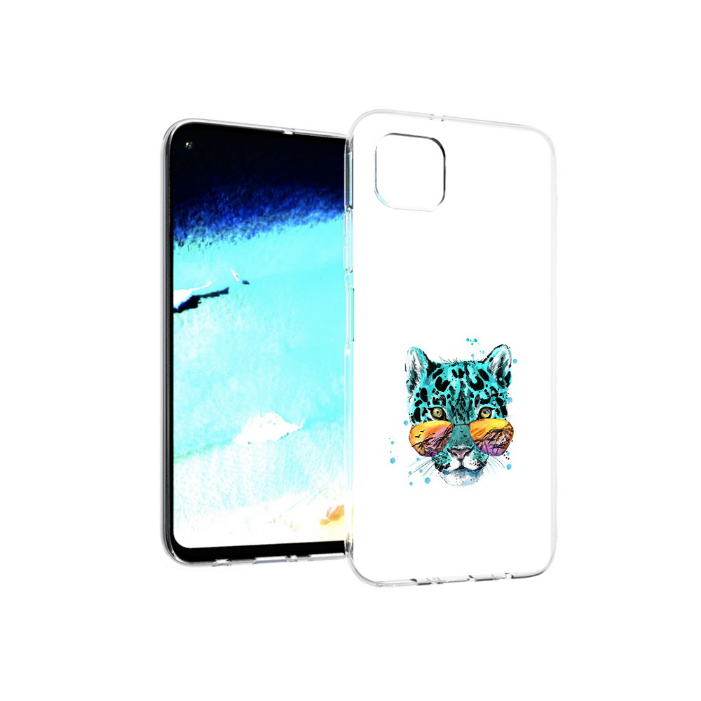 

Чехол MyPads Tocco для Huawei Nova 6 SE голубой лео, Прозрачный, Tocco