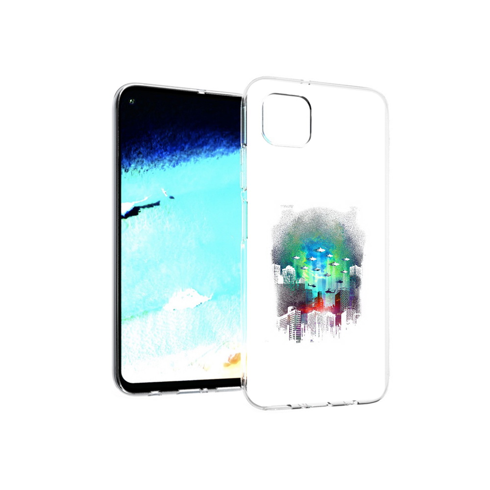 

Чехол MyPads Tocco для Huawei Nova 6 SE город в свечении, Прозрачный, Tocco