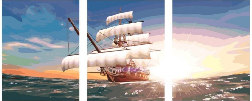 

Живопись по номерам Paintboy Море и корабль 40х50, Море и корабль