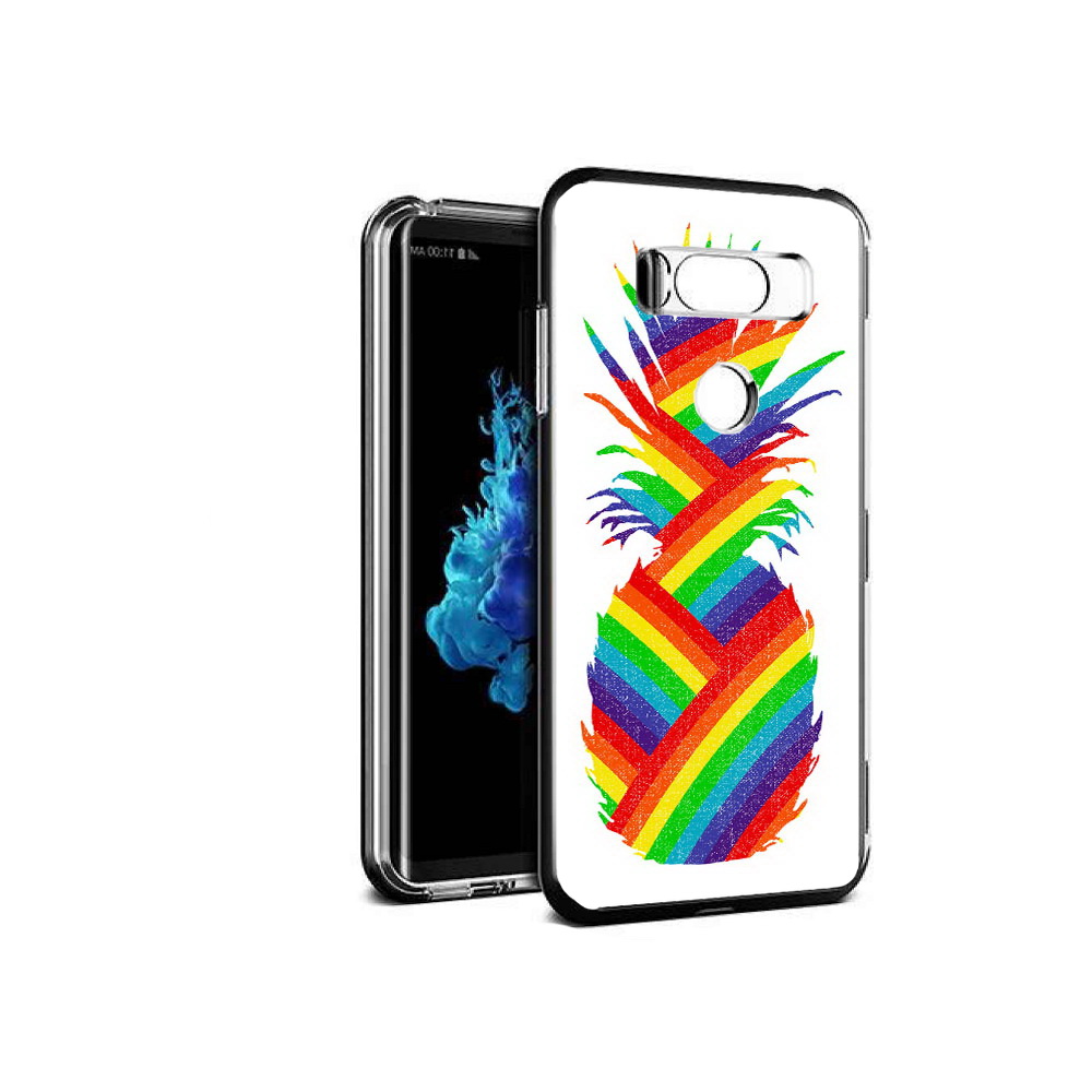 

Чехол MyPads Tocco для LG V30S радужный ананас, Прозрачный, Tocco