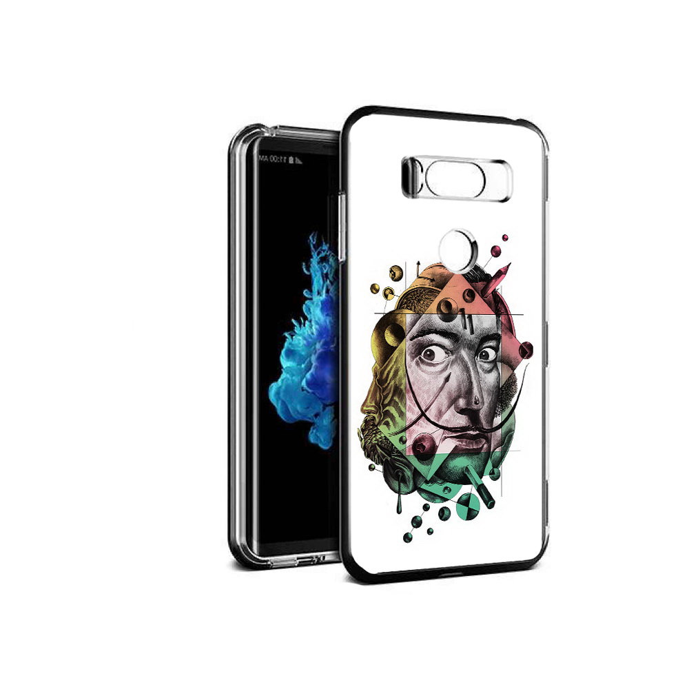 

Чехол MyPads Tocco для LG V30S разноцветное лицо абстракция, Прозрачный, Tocco