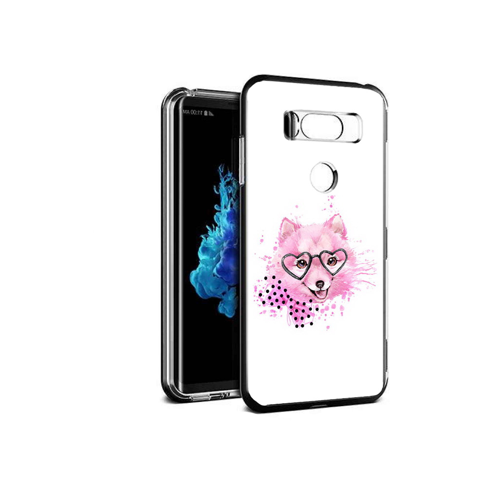 

Чехол MyPads Tocco для LG V30S розовый волченок, Прозрачный, Tocco