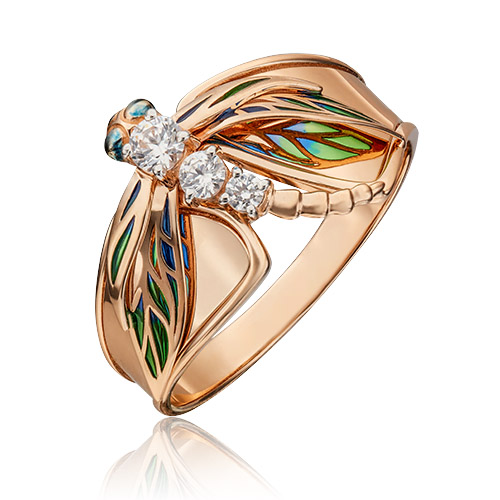 

Кольцо из золота р. , PLATINA jewelry 01-5368-01-501-1110-38, фианит\эмаль, 01-5368-01-501-1110-38