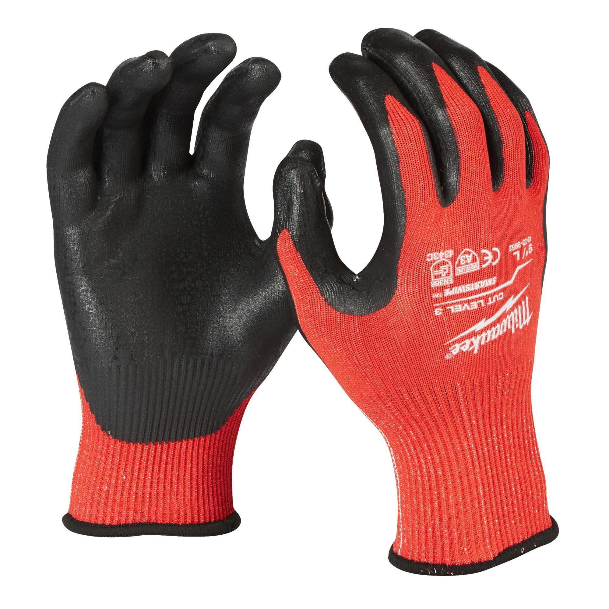 Перчатки защитные Milwaukee Cut Level 3/C, размер L/9, 4932471619, 1 пара перчатки husqvarna technical c защитой от порезов бензопилой р 10 5950034 10
