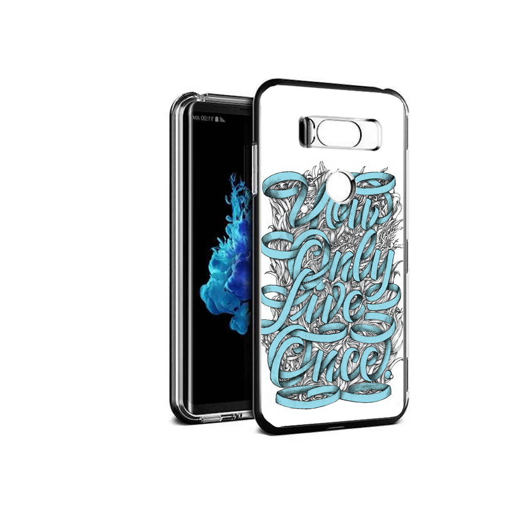 

Чехол MyPads Tocco для LG V30S слова из ленты абстракция, Прозрачный, Tocco