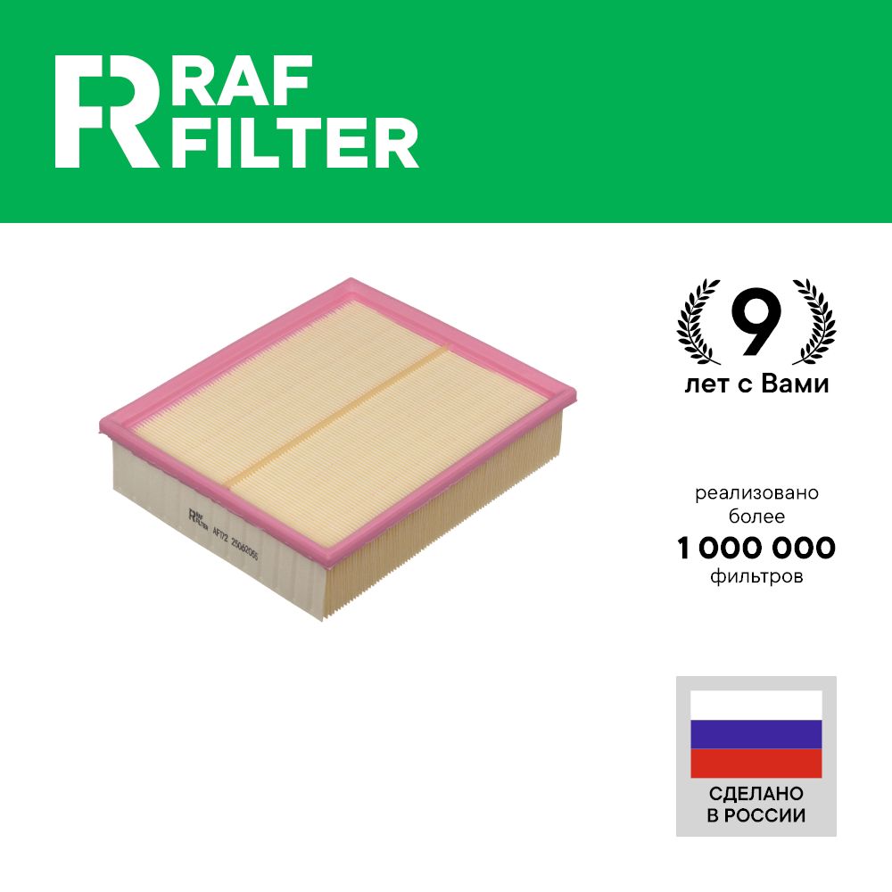 

Фильтр воздушный RAF Filter AF172 Audi A6 c5 1.8 Volkswagen Passat B6 и CC 1.8 2.3 2.8 2л