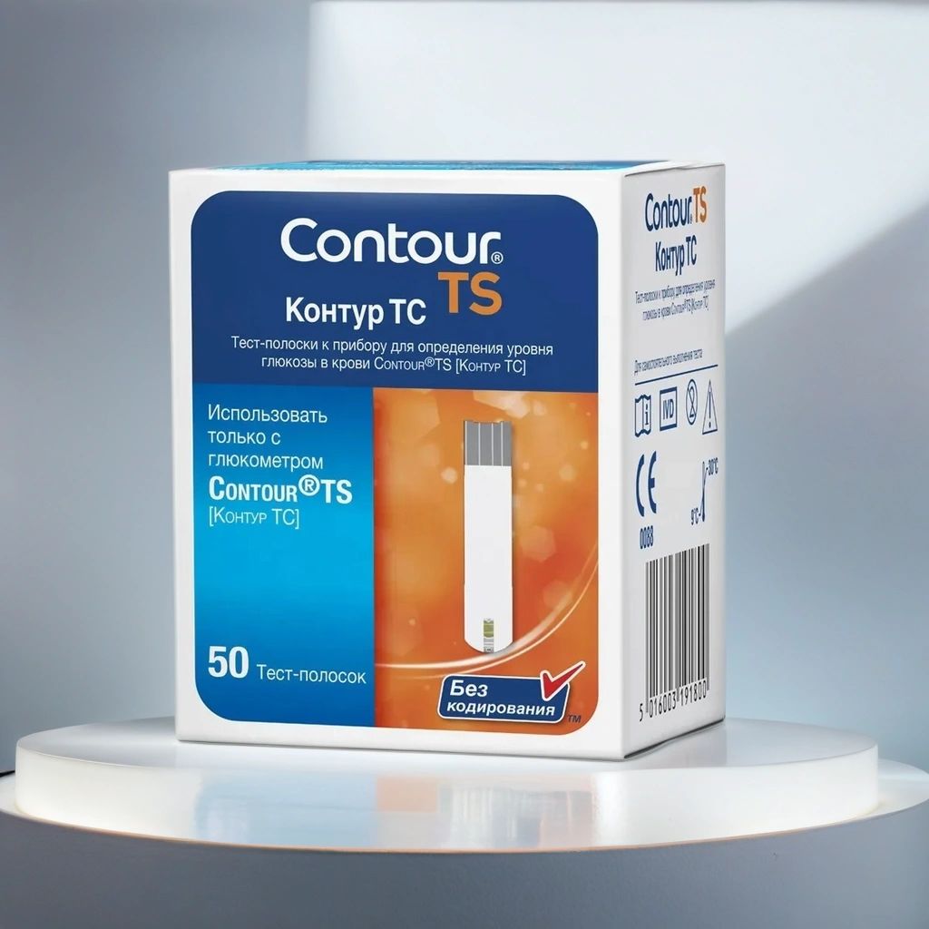 Тест-полоски Contour TS для глюкометра, 50 шт