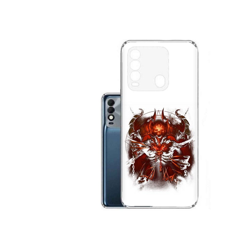 

Чехол MyPads Tocco для Tecno Spark 8 яркий демон, Прозрачный, Tocco