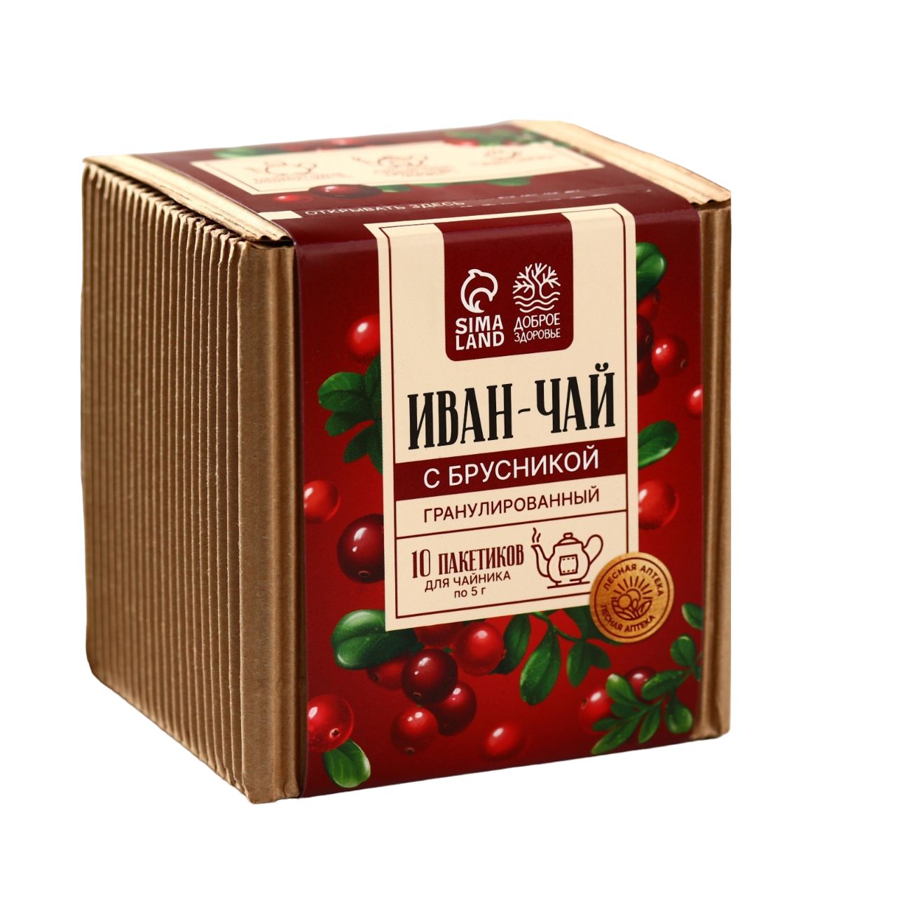 

Доброе здоровье Иван-чай с брусникой, 50 г.