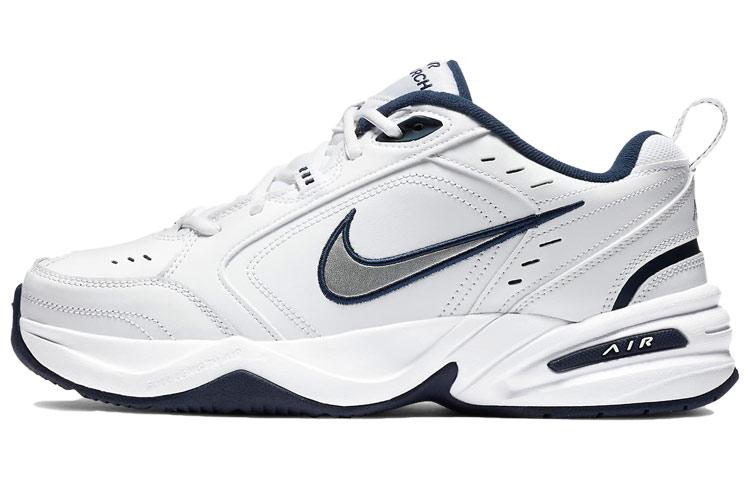 

Кроссовки унисекс Nike Air Monarch 4 White Navy белые 38.5 EU, Белый, Air Monarch 4 White Navy