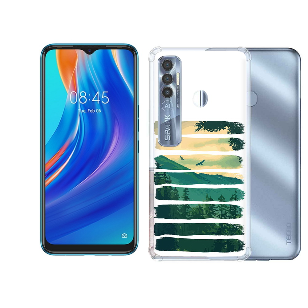 

Чехол MyPads Tocco для Tecno Spark 7 Pro Лесная чаща, Прозрачный, Tocco