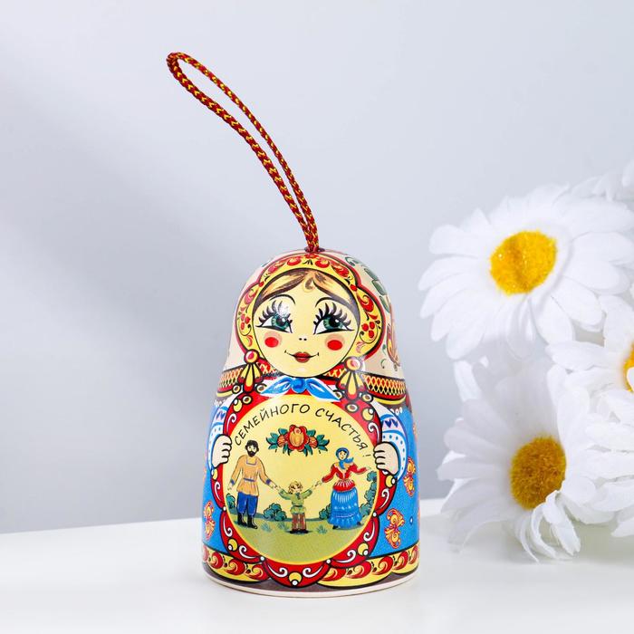 

Колокольчик матрешка средняя, семейного счастья, 7 см, микс