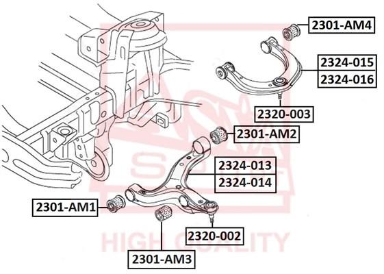 

Опора шаровая VW Amarok 10>16 ASVA 2320002