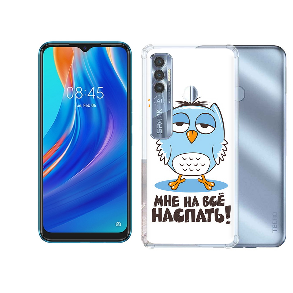 

Чехол MyPads Tocco для Tecno Spark 7 Pro Мне на все наспать, Прозрачный, Tocco