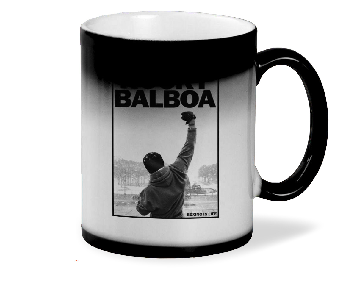 фото Кружка хамелеон черный coolpodarok rocky balboa