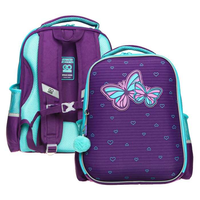 

Рюкзак каркасный GoPack 165 Butterflies, 38 х 28 х 13 см, эргономичная спинка