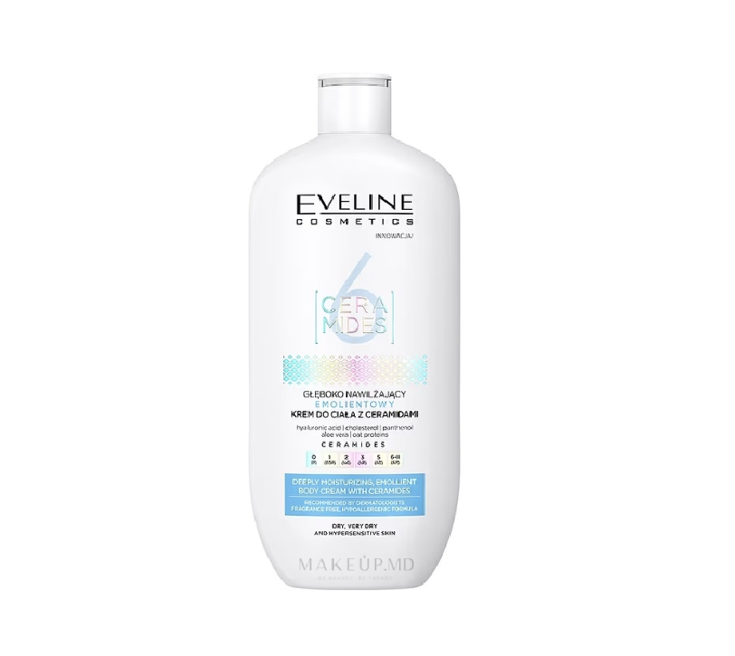 Крем для тела Eveline Cosmetics Ceramides Deeply Moisturizing смягчающий 350 мл