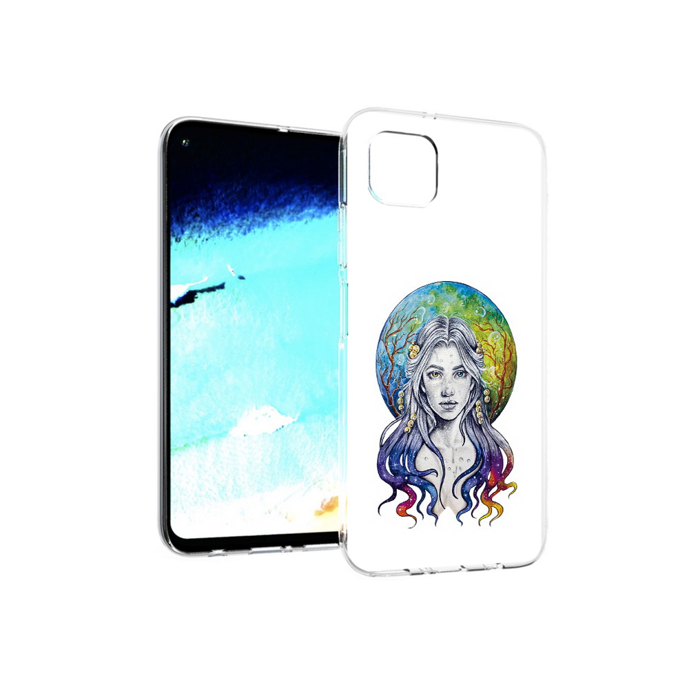 

Чехол MyPads Tocco для Huawei Nova 6 SE девушка с красивыми волосами, Прозрачный, Tocco