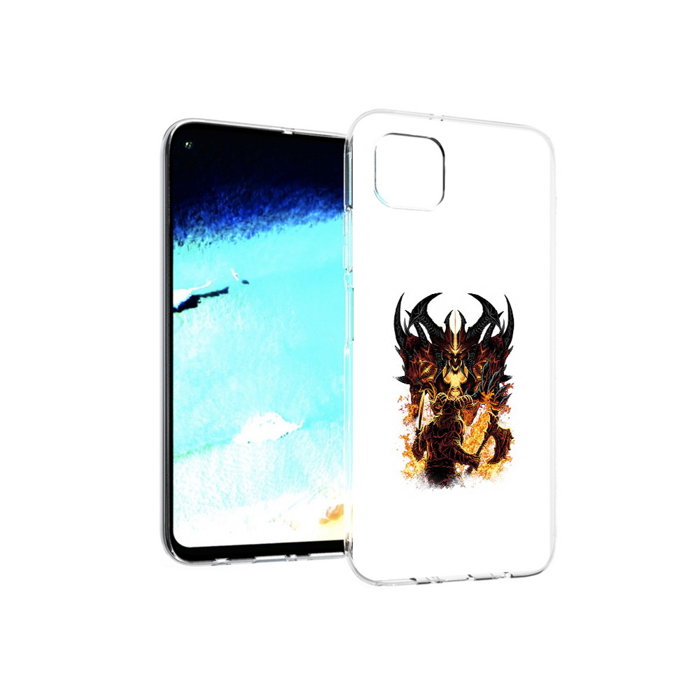 

Чехол MyPads Tocco для Huawei Nova 6 SE демон shadow fiend, Прозрачный, Tocco