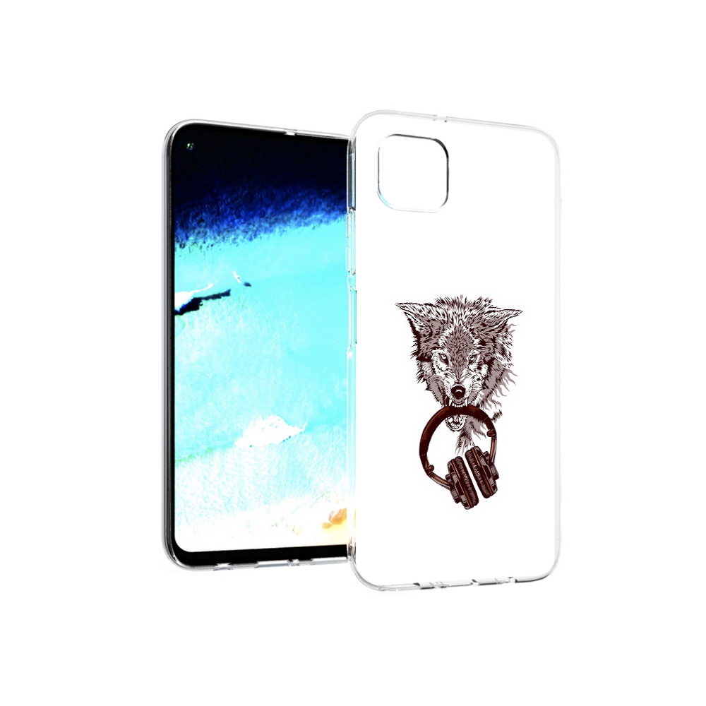 

Чехол MyPads Tocco для Huawei Nova 6 SE дикий волк, Прозрачный, Tocco