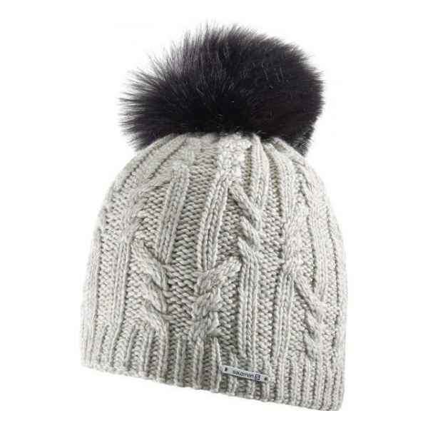 фото Шапка-бини женская salomon ivy beanie grey, one size