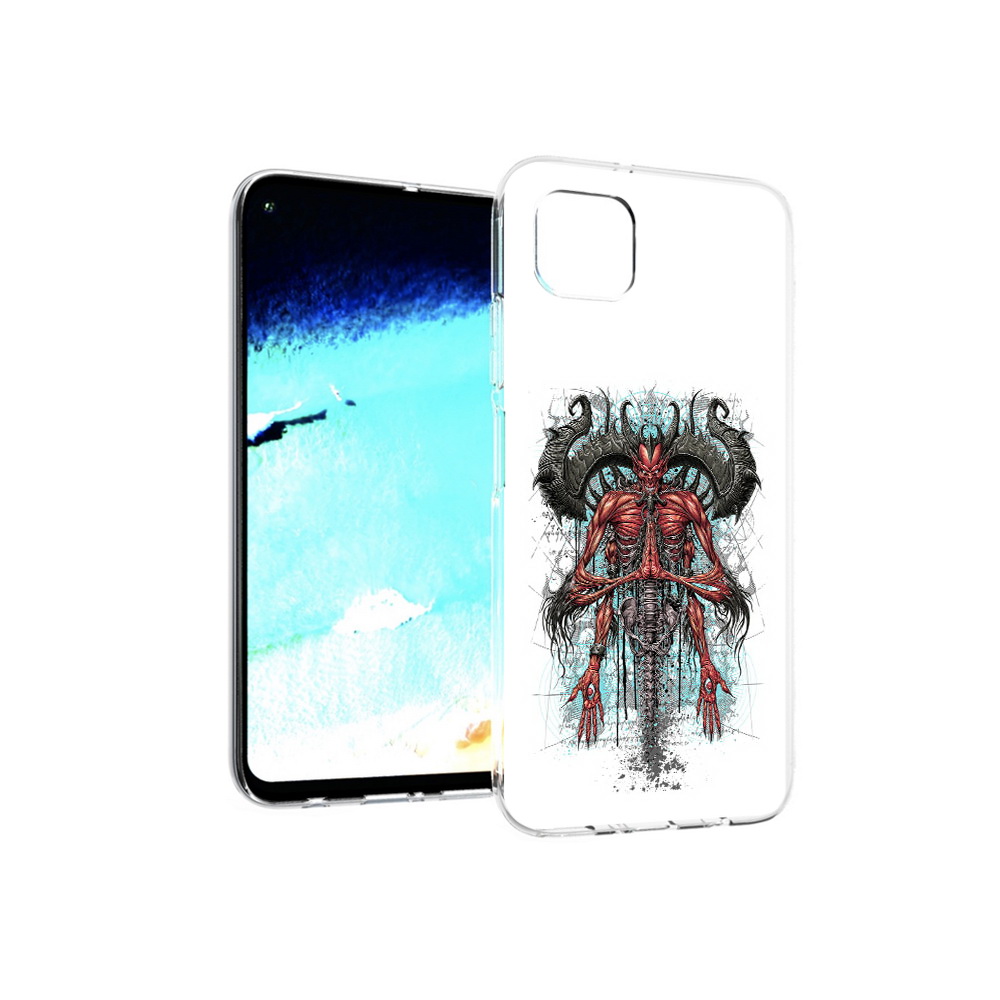 

Чехол MyPads Tocco для Huawei Nova 6 SE дьявол, Прозрачный, Tocco