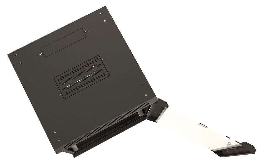 

Шкаф коммутационный Hyperline (TWB-FC-1266-GP-RAL9004) настенный 12U 600x600мм пер.дв.стек
