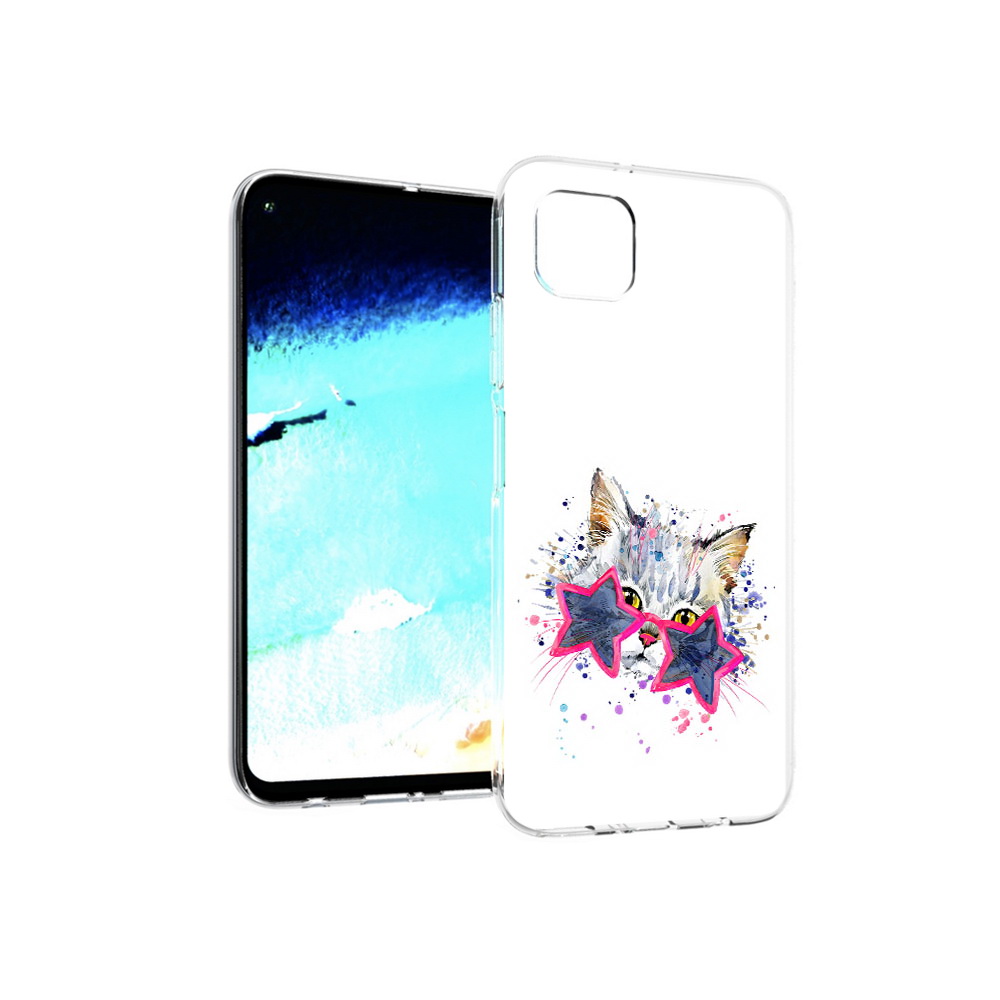 

Чехол MyPads Tocco для Huawei Nova 6 SE звездные очки, Прозрачный, Tocco