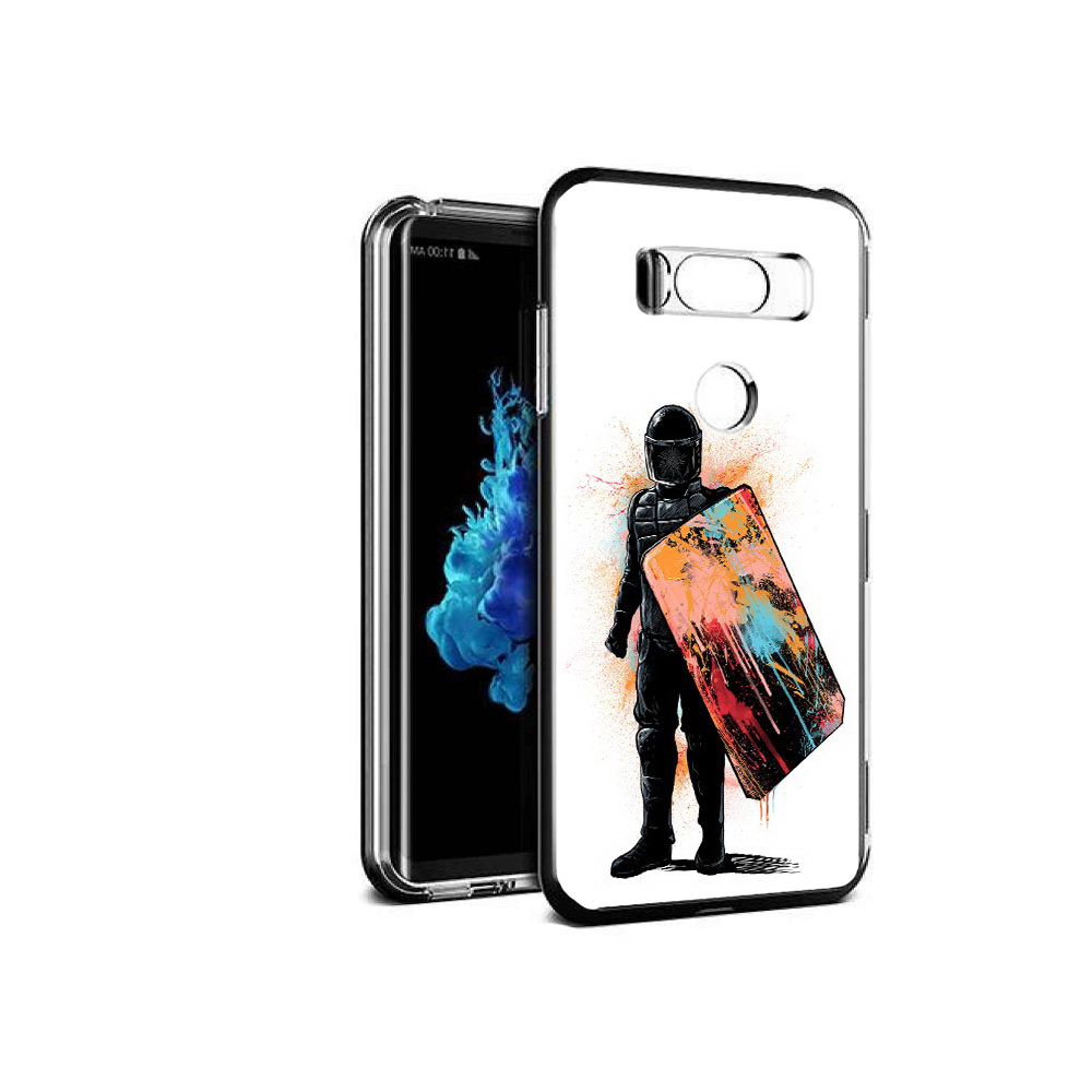 

Чехол MyPads Tocco для LG V30S солдат с красочным щитом, Прозрачный, Tocco