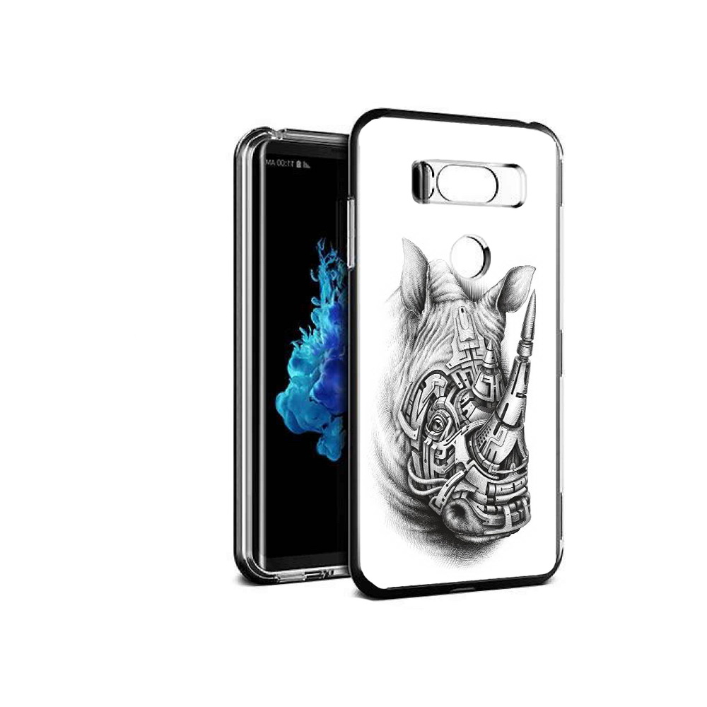 

Чехол MyPads Tocco для LG V30S стальной носорог, Прозрачный, Tocco