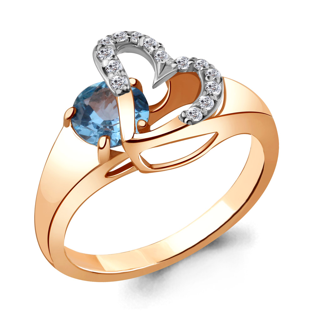 

Кольцо из серебра р.  AQUAMARINE 6916405А_925_з, 6916405А_925_з
