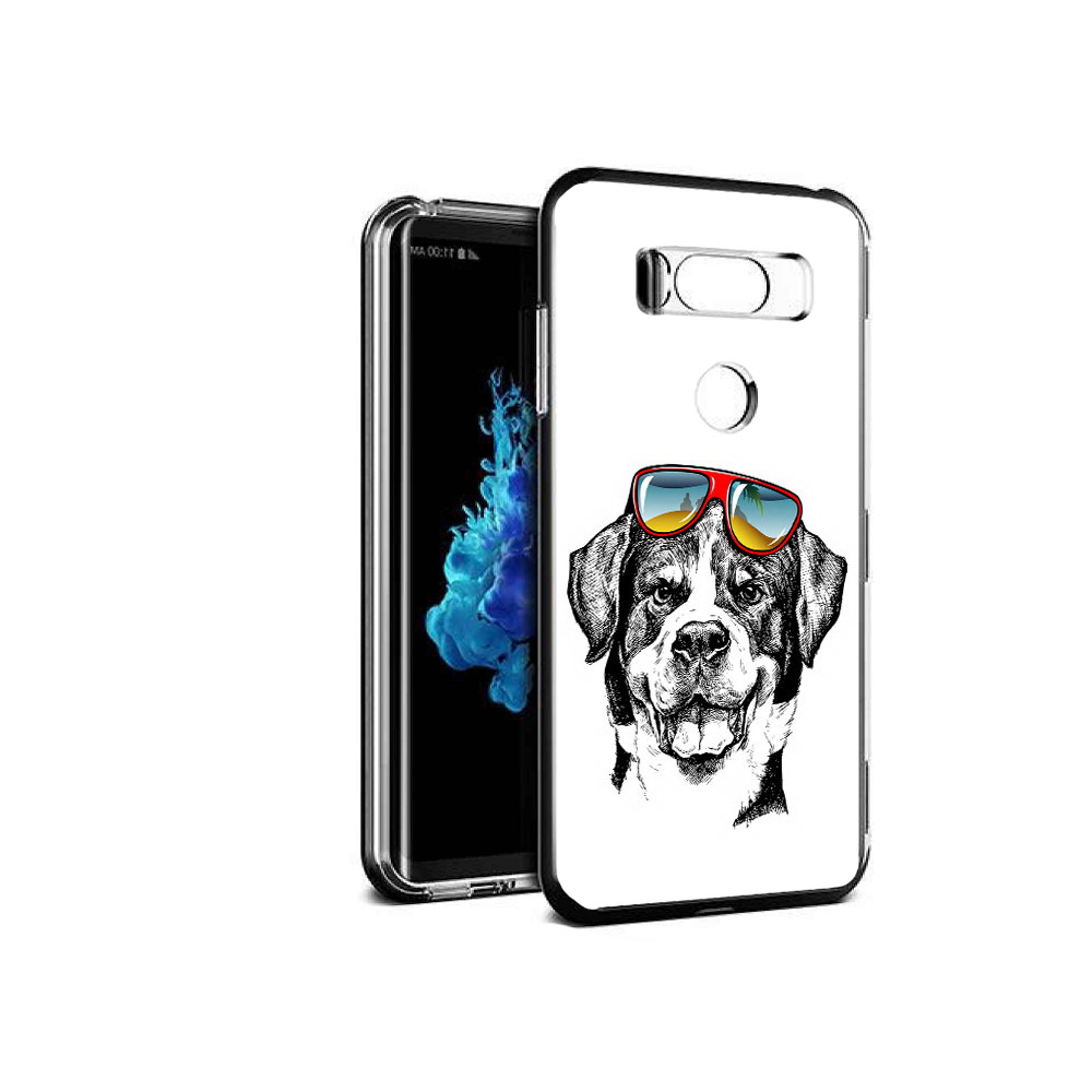

Чехол MyPads Tocco для LG V30S счастливая собака, Прозрачный, Tocco