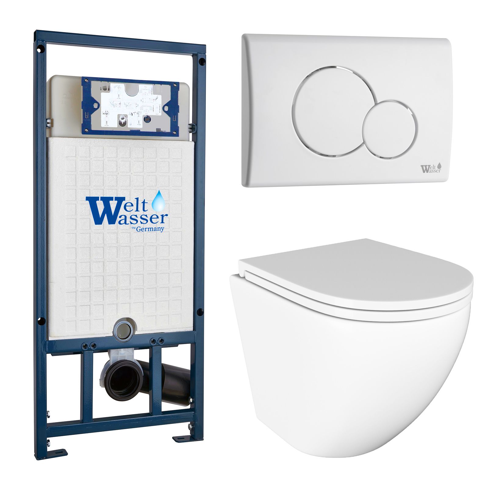 

Инсталляция Weltwasser Mar 507+Кнопка Mar 507RD GL-WT бел+Stella JK1021007 белый унитаз, Marberg JKS102507RGW