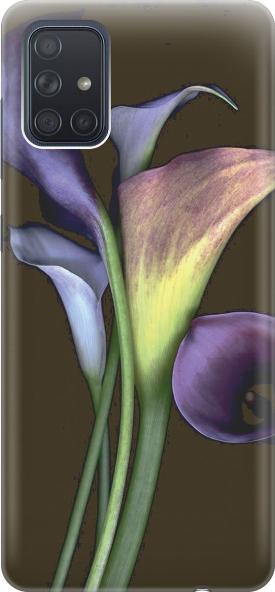

Силиконовый чехол на Samsung Galaxy A71 с принтом "Каллы", Зеленый;коричневый, 2859