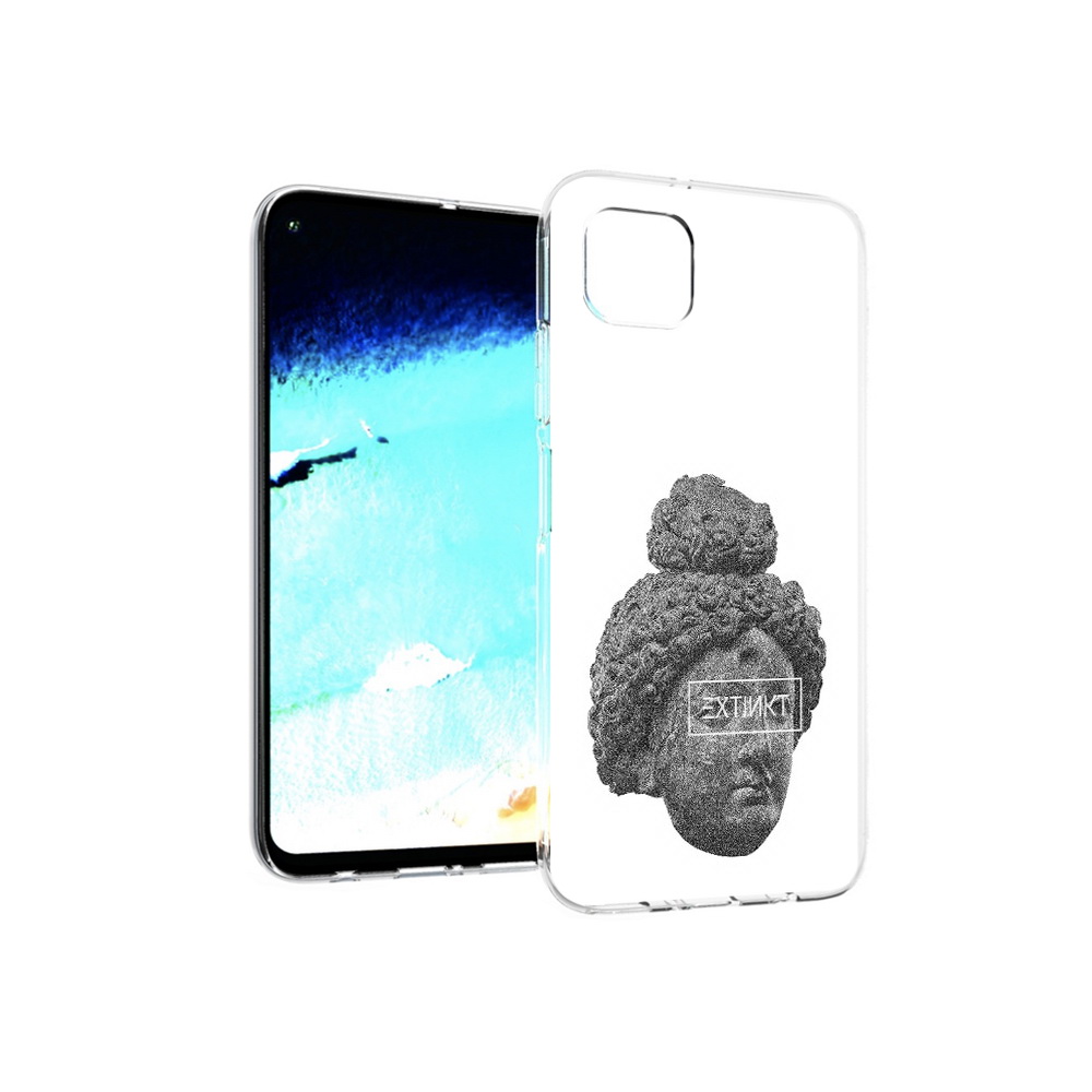 

Чехол MyPads Tocco для Huawei Nova 6 SE каменное лицо девушки, Прозрачный, Tocco