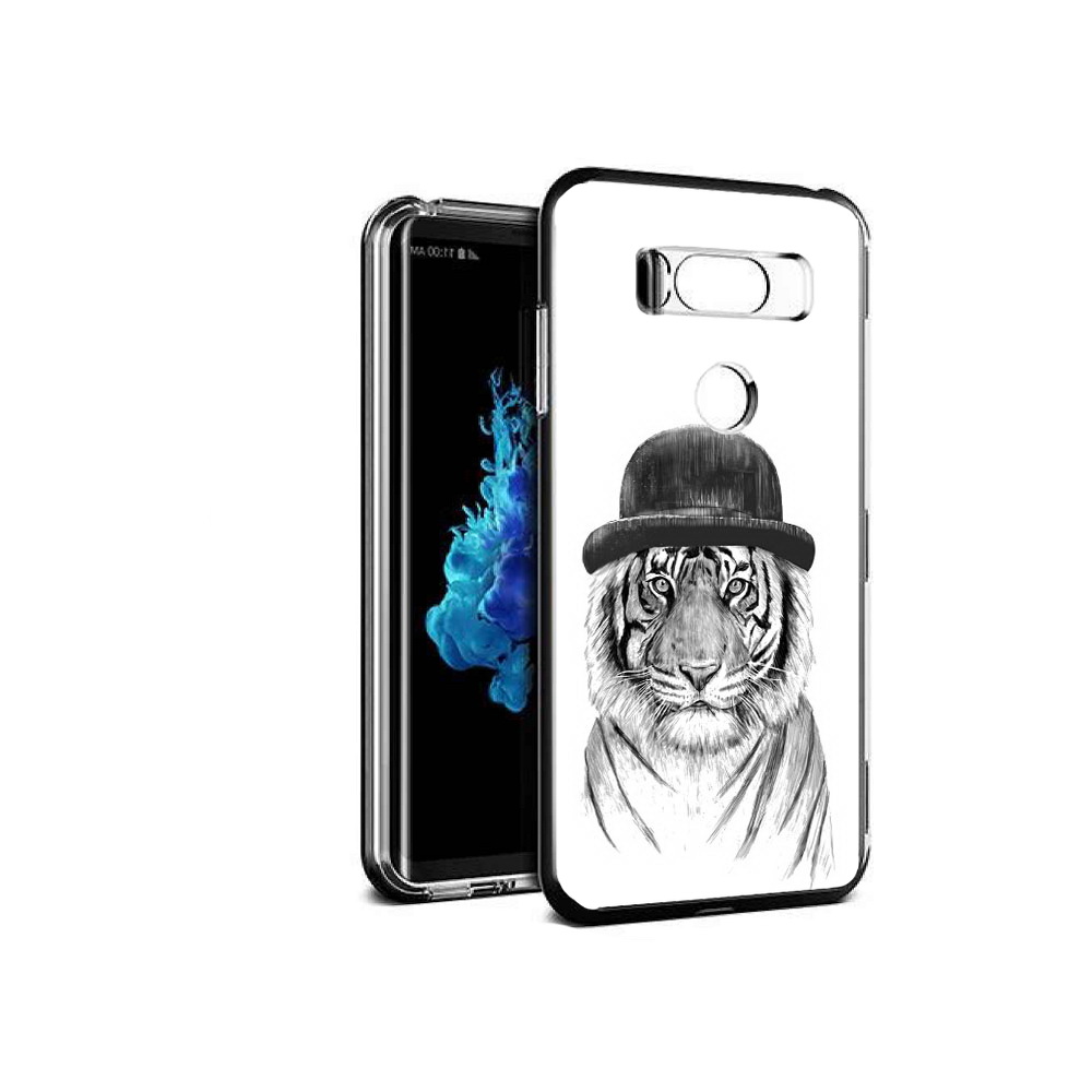 

Чехол MyPads Tocco для LG V30S тигр британец, Прозрачный, Tocco