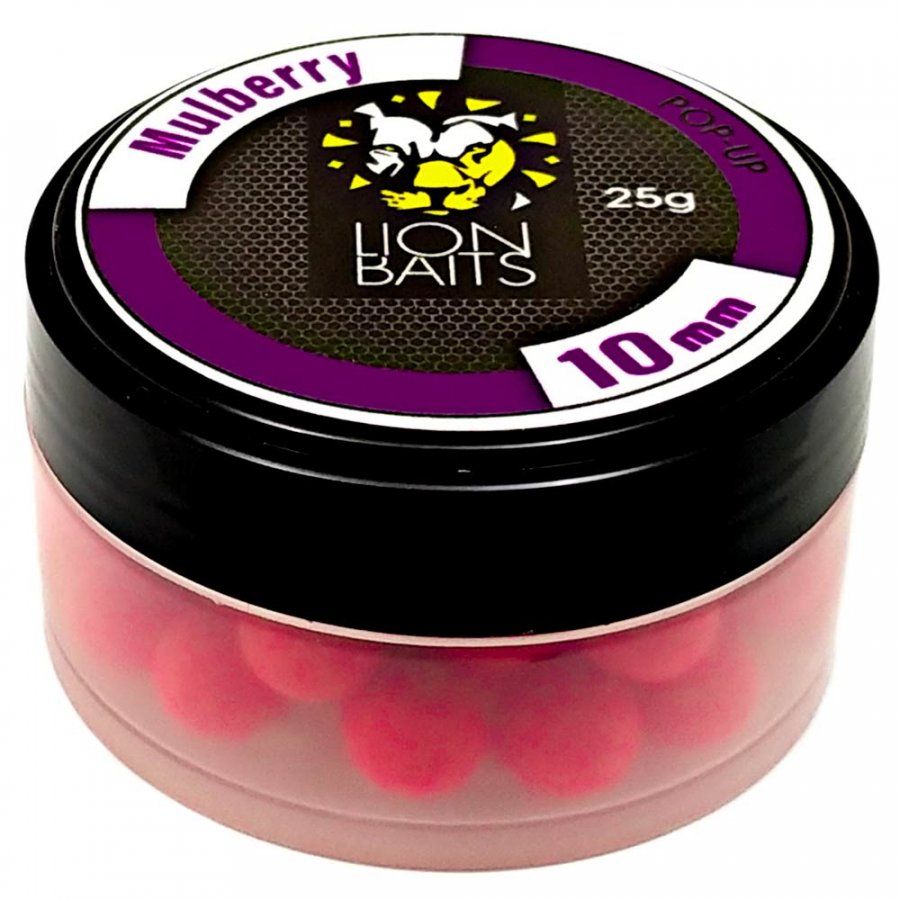 

LION BAITS бойл (pop-up) 10 мм MULBERRY 25гр, Розовый, MULBERRY