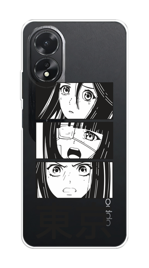 

Чехол на Oppo A38/A18 "Tokyo girls", Белый;черный;прозрачный, 2515350-1