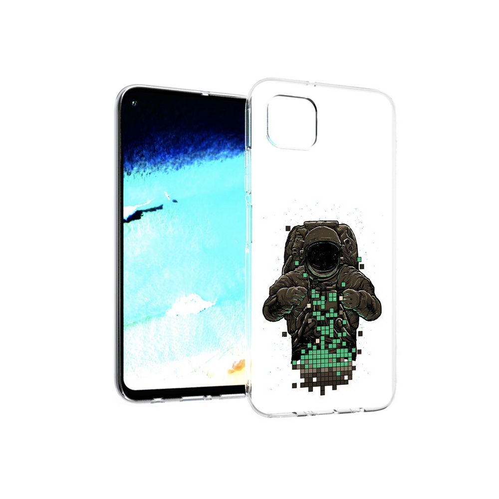 

Чехол MyPads Tocco для Huawei Nova 6 SE космонавт с пикселями, Прозрачный, Tocco