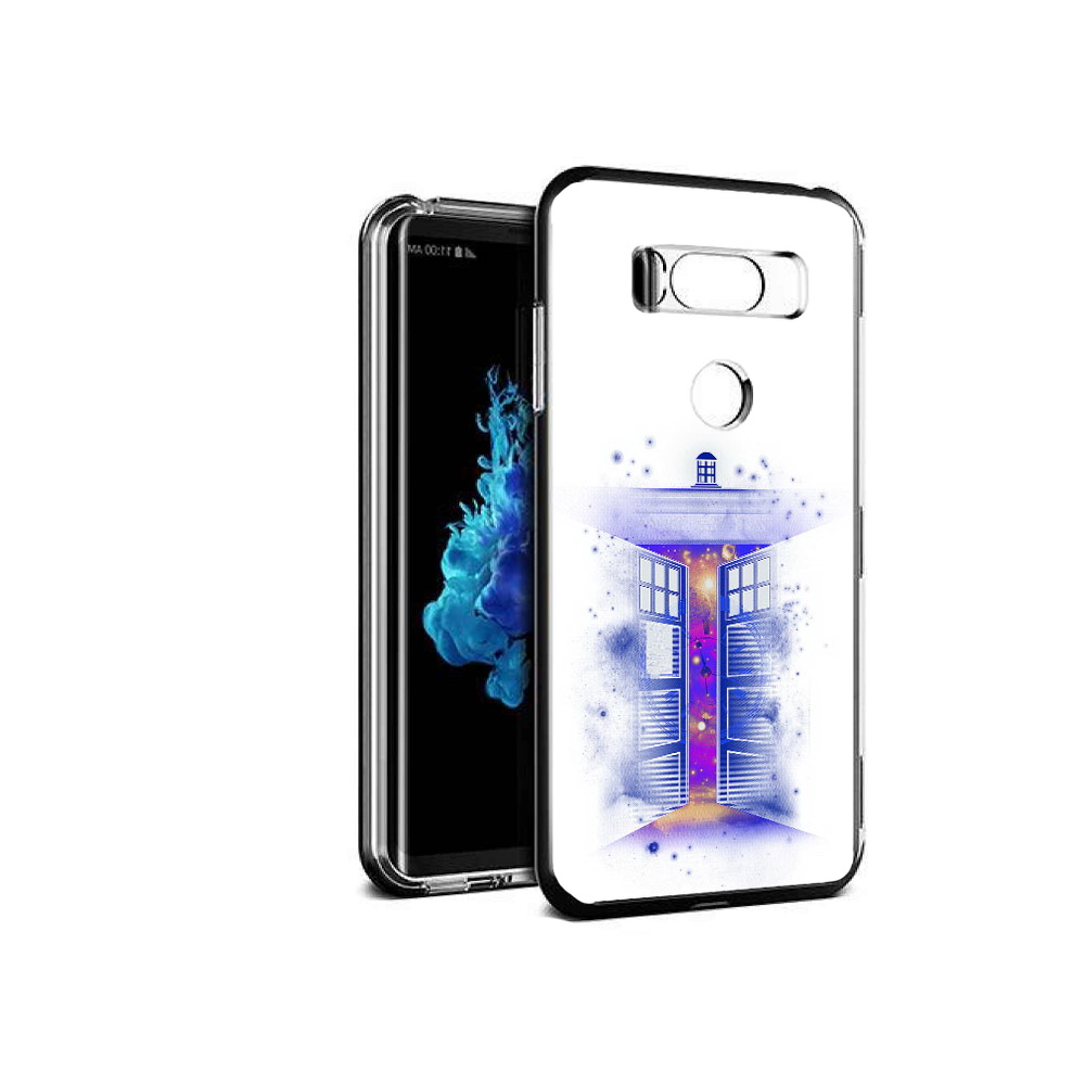 

Чехол MyPads Tocco для LG V30S фиолетовый уголок абстракция, Прозрачный, Tocco