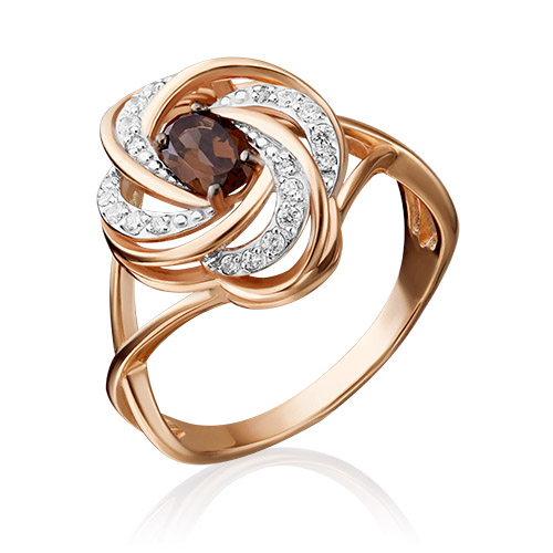 

Кольцо из красного золота с фианитом/кварцем р. 16 PLATINA jewelry 01-4633-00-208-1110-46, 01-4633-00-208-1110-46