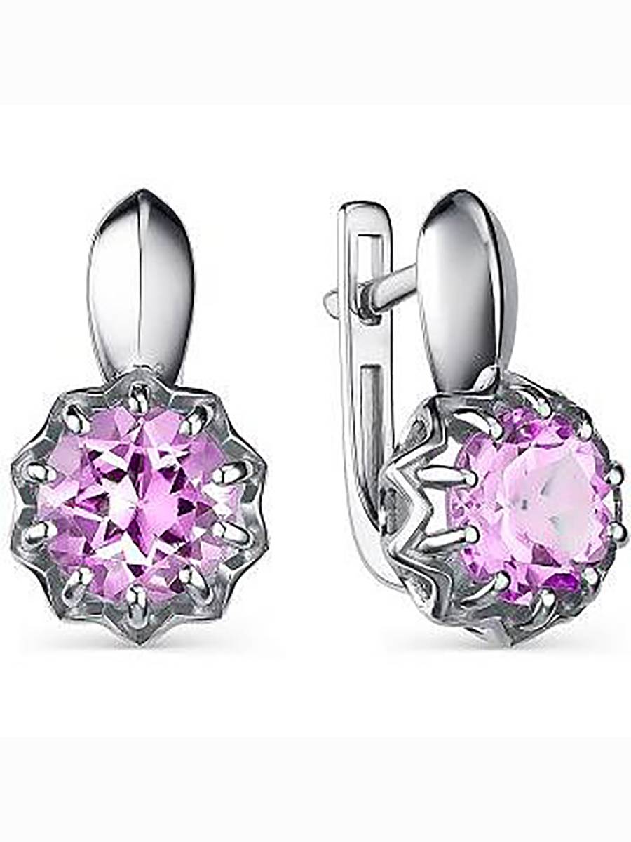 

Серьги с 2 аметистами из серебра Алкор серебро 02-2146_00АМ-00, 02-2146_00АМ-00