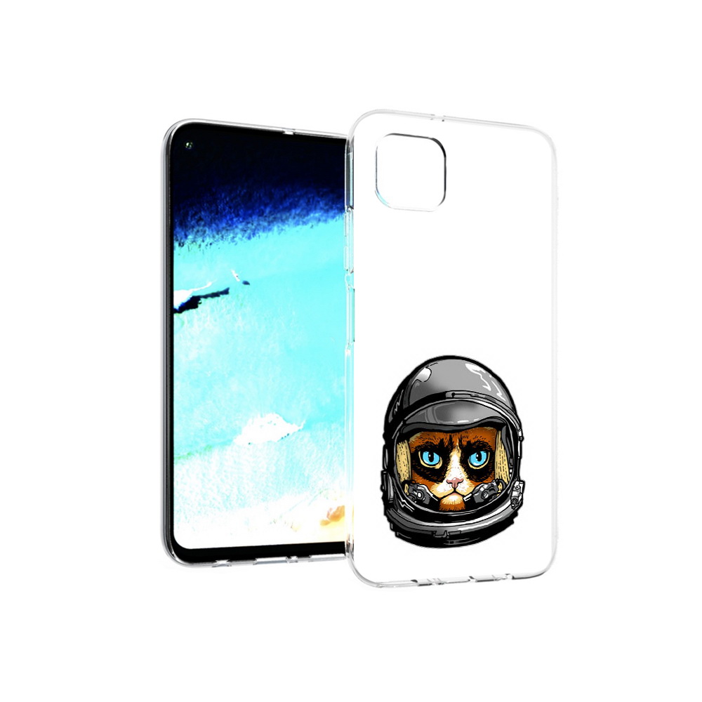 

Чехол MyPads Tocco для Huawei Nova 6 SE кот космонавт, Прозрачный, Tocco