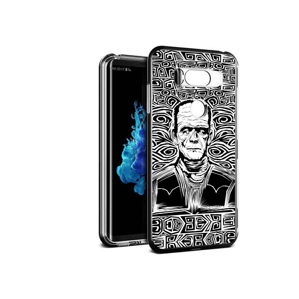 

Чехол MyPads Tocco для LG V30S франкенштейн черно белый, Прозрачный, Tocco